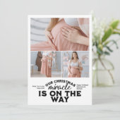 3写真クリスマス妊娠告知 シーズンカード (スタンド正面)