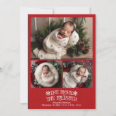 3写真クリスマス誕生発表 シーズンカード (正面)