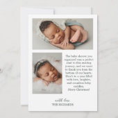 3写真コラージクリスマスベビー誕生発表 案内状 (裏面)