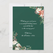 3写真コラージクリスマスポインセチアアイボリーフローラ シーズンカード (裏面)