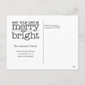 3写真コラージュのクリスマスホリデー写真 シーズンポストカード (裏面)