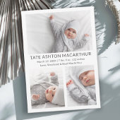 3写真コラージュベビー誕生のお知らせ 案内状