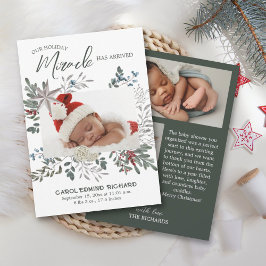 3写真コラージュ出産発表ベビーシャワー 案内状