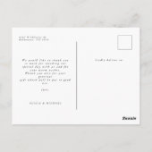 3写真スタイリッシュ赤ちゃんシャワーありがとう ポストカード (裏面)