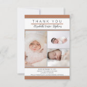 3写真テラコッタベビーシャワー |誕生アナウンス サンキューカード (正面)