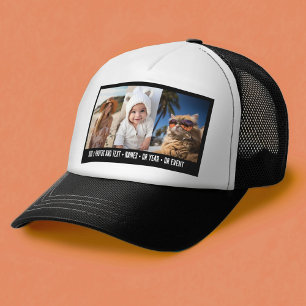 3写真テンプレートモダンミニマル文字オーバー写真 キャップ