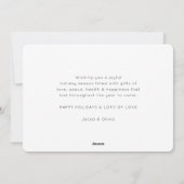 3写真ニューリウェズ1st結婚したクリスマスホワイト シーズンカード (裏面)