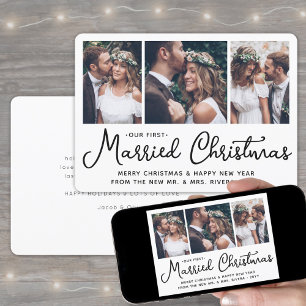 3写真ニューリウェズ1st結婚したクリスマスホワイト シーズンカード