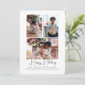 3写真ハッピーホリデーズクリスマス シーズンカード (スタンド正面)