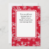 3写真ハッピーホリデーパーソナライズされたメッセージ赤 シーズンカード (裏面)