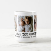 3写真パーソナライズされたとラブハート詳細文字 コーヒーマグカップ (中央)