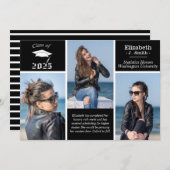 3写真パーソナライズされたの卒業発表 招待状 (正面/裏面)