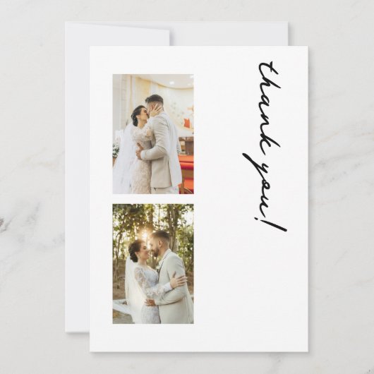 3写真パーソナライズされたの結婚数 サンキューカード (正面)