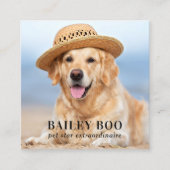 3写真パーソナライズされたソーシャルモダンメディアQRコード スクエア名刺 (正面)