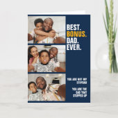 3写真パーソナライズされた上がったパパ カード (正面)