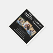 3写真パーソナライズされた大学院おもしろい事実卒業 スタンダードカクテルナプキン (角)