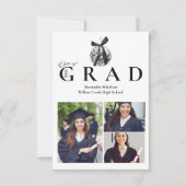 3写真ブラックボウディスコボール卒業パーティー 案内状 (正面)