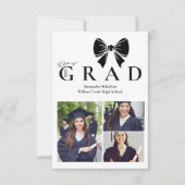 3写真ブラックボウ卒業パーティー 案内状 (正面)