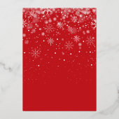 3写真ベビーその冷たい外クリスマス金ゴールド 箔シーズンカード (裏面)