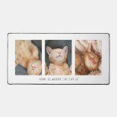 3写真ホームで猫は白 デスクマット (正面)