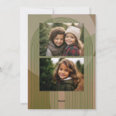 3写真メリークリスマス抽象芸術ライン手書き シーズンカード (裏面)