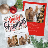 3写真メリークリスマス植物性クリスマスカード シーズンカード