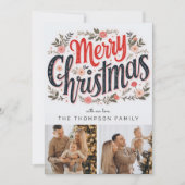 3写真メリークリスマス植物性クリスマスカード シーズンカード (正面)