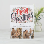 3写真メリークリスマス植物性クリスマスカード シーズンカード (スタンド正面)