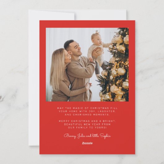 3写真メリークリスマス植物性クリスマスカード シーズンカード (裏面)