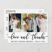 3写真モダンのラヴ感謝していロク ポストカード (正面/裏面)