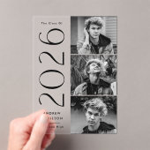 3写真モダンアクリル卒業発表 アクリル招待状 (インサイチュ (ポータブル))