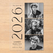 3写真モダンアクリル卒業発表 アクリル招待状 (正面)