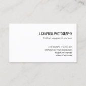 3写真モダンコラージュプロフェッショナル写真家 名刺 (裏面)