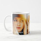 3写真モダンコラージュ卒業 コーヒーマグカップ (左)