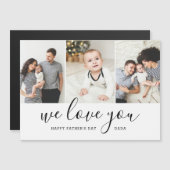 3写真モダンコラージュ父の日の磁気カード (正面/裏面)