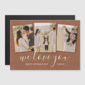 3写真モダンコラージュ父の日の磁気カード (正面/裏面)