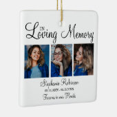3写真モダンコラージュ葬儀記念 セラミックオーナメント (右)