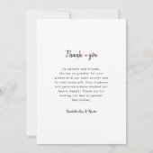 3写真モダンコラージュ赤ちゃんシャワーありがとう サンキューカード (裏面)