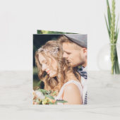 3写真モダンシック書結婚道の折り畳み サンキューカード (裏面)