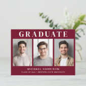 3写真モダンブルゴーニュ卒業 案内状 (スタンド正面)