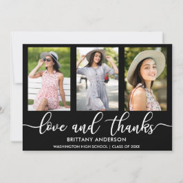 3写真モダン卒業式の愛と感謝してい 案内状