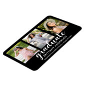 3写真モダン卒業発表 マグネット (左側)