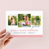 3写真モダン卒業発表 招待状