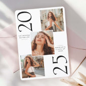 3写真モダン卒業発表 招待状