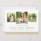 3写真モダン卒業発表 招待状 (正面)