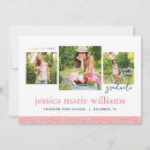 3写真モダン卒業発表 招待状 (正面)