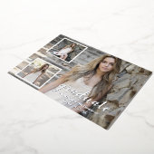 3写真モダン卒業発表 箔招待状 (回転した状態)