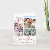 3写真モダン非常に陽気なクリスマス シーズンカード (正面)
