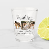 3写真モダンNewlywed's Thank You Shot Gla ショットグラス (正面)