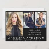 3写真モデルアクターCompカードBlk 招待状 (正面)